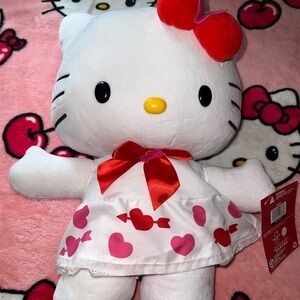 Hello Kitty Plush with Red and Pink Accents